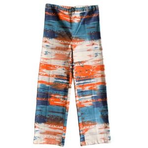 Vintage 32/28.5 orange blue white abstract pants